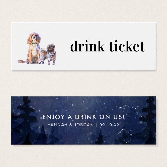 Lindo Pet Personalizado | Ingresso de Bebida para  (Frente & Verso)