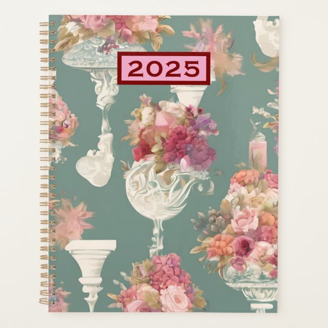 Lindo Planejador de Buquê Azul Vintage (Frente)