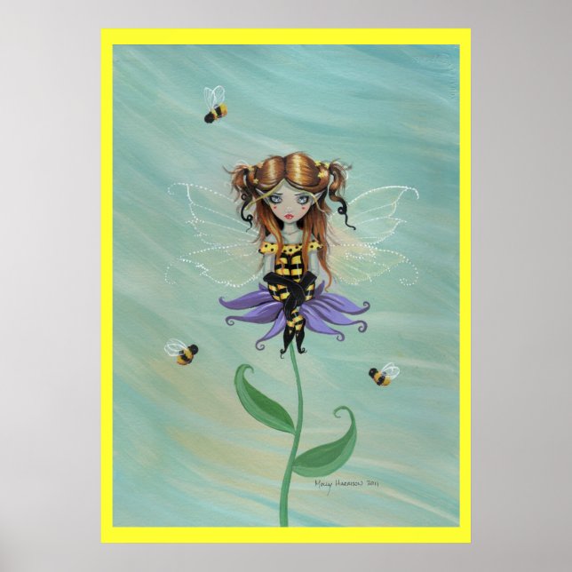 Lindo Poster de Fantasia da Fada Abelha Bumble Cap (Frente)