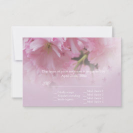 Lindo RSVP de casamento de primavera com flor de c