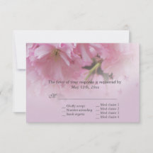 Lindo RSVP de casamento de primavera com flor de c