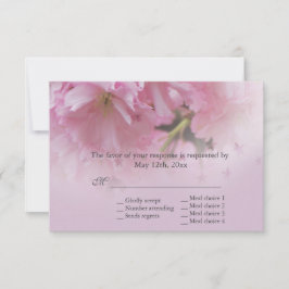 Lindo RSVP de casamento de primavera com flor de c
