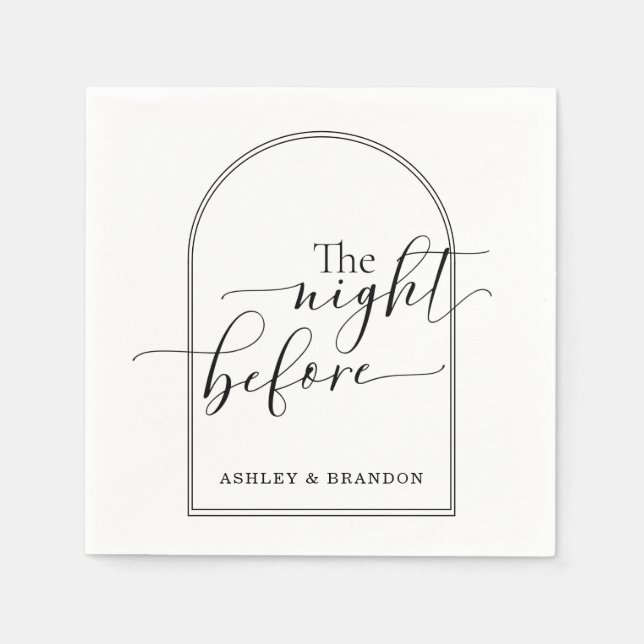 Lindo Script Minimal A Noite Antes dos Guardanapos (Frente)