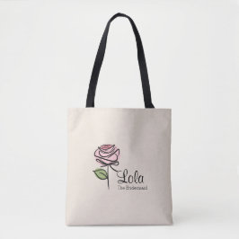 Lindo Tote Rosa para Damas de Honra – Nome Persona