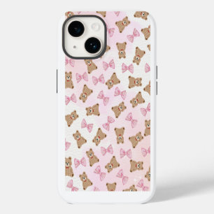 Lindo ursinho de pelúcia & Laço Funda iPhone 14 🧸