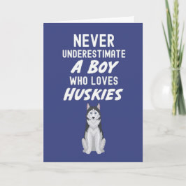 Lindos Cartões Azul-Marinho Husky Para Bebês Menin
