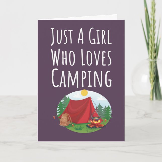 Lindos Cartões Cor-de-Rosa de Acampamento Para Beb (Frente)