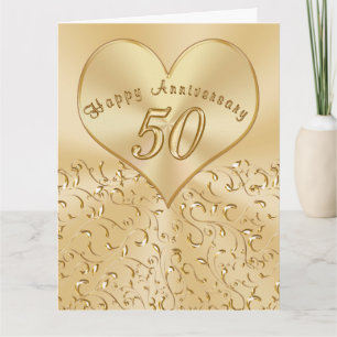 Lindos Cartões de 50º Aniversário de Casamento, 3 