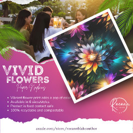 Lindos Guardanapos de Papel com Flores Vibrantes