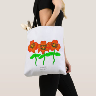 Lindos lírios-Tigre por toda a Impressão Tote Bag