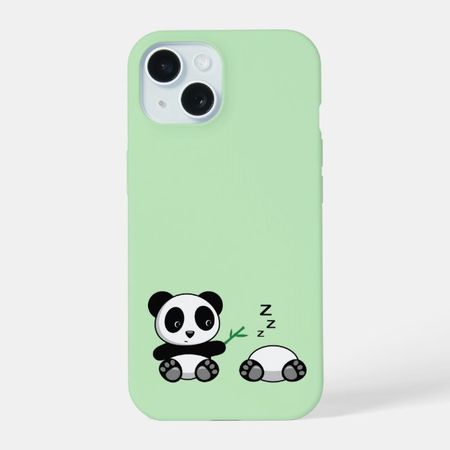 Lindos Pandas Pequenos no Verde (Verso)