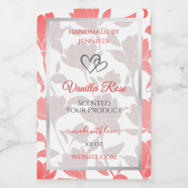 Lindos Rótulos de Produto de Padrão Floral Branco