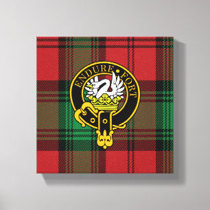 Lindsay Scottish Crest e Tartan Canvas