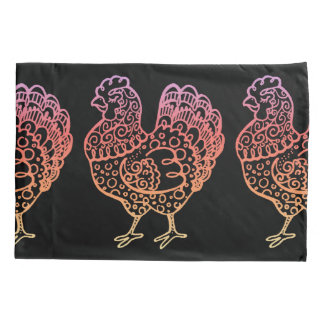 Lineart de frango ornamentado