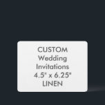 LINEN 6,25" x Convite de casamento de 4,5"<br><div class="desc">Personalizado LINEN 6, 25" x 4, 5" Convite para Casamento com Cantos Arredondados,  Um artigo super elegante para casamentos tradicionais e ocasiões especiais. A bela textura da roupa gravada cria uma impressão sutil,  mas perfeitamente eterno. 100 lb,  placa de espessura de 12, 5 pontos. FEITO NOS EUA.</div>