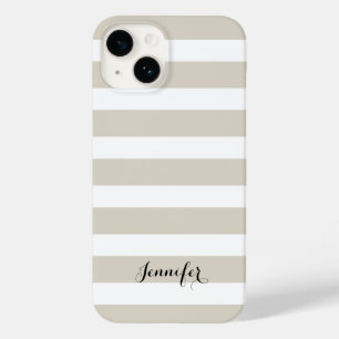 Linen Beige e Black Classic Stripes Monograma