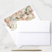 Liner de Envelope de Casamento Floral Watercolor