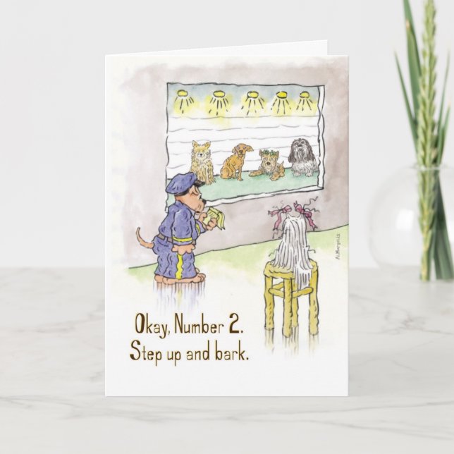 Lineup da Polícia de Cães - Cartão de Aniversário (Frente)