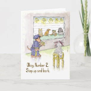 Lineup da Polícia de Cães - Cartão de Aniversário