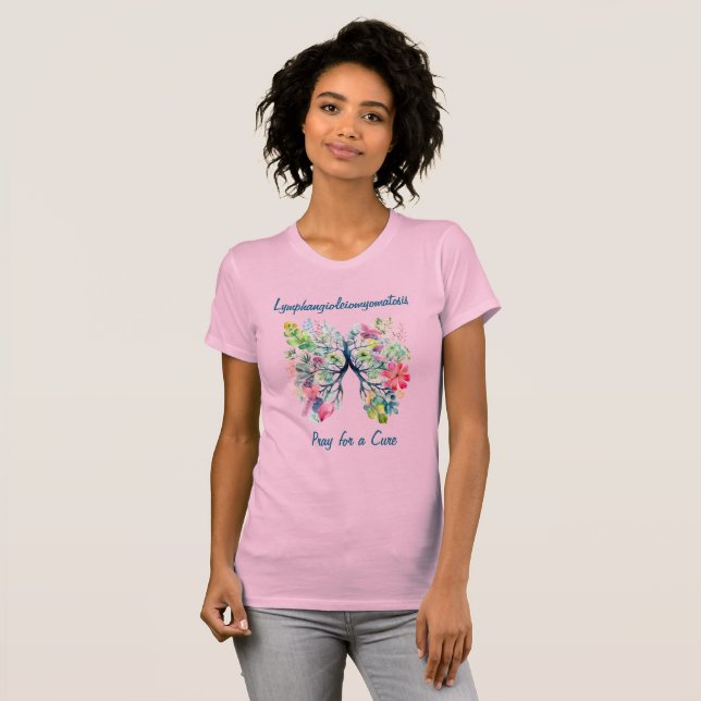 Linfhangioleiomatose LAM 2-Sided Women T-Shirt (Frente Completa)
