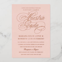 Língua Espanhola Nossa Boda Rose Gold