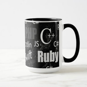 Linguagens de programação, caneca de café branc