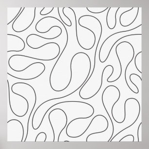 Linha abstrata simples poster da arte  