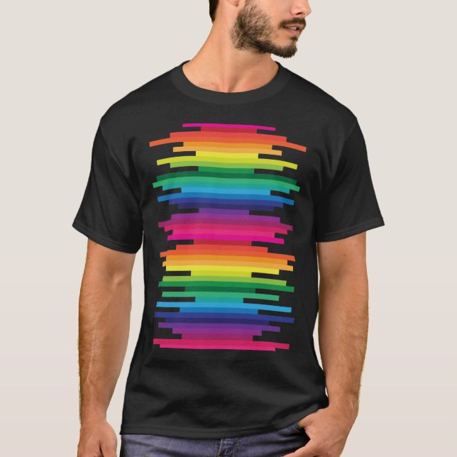 Linha arco-íris T-Shirt (Frente)
