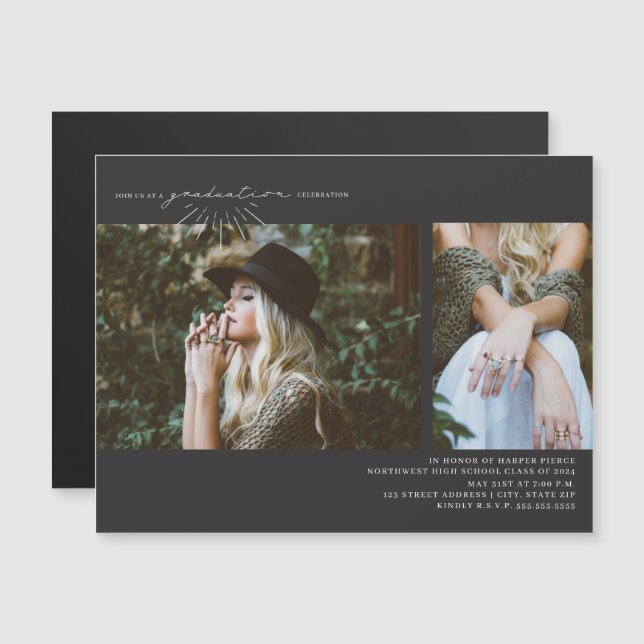 Linha Art 2 Fotografia Cinza Magnética (Frente/Verso)