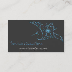 Linha asiática cartões de visitas da flor do