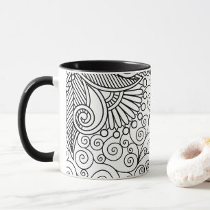 Linha bonita caneca da arte
