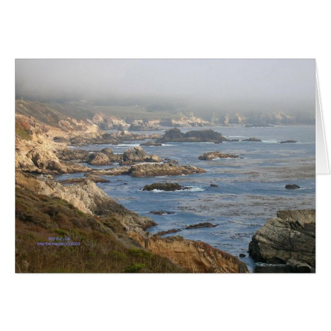 Linha Costeira da Califórnia - Grande Sur - Cartão (Frente Horizontal)