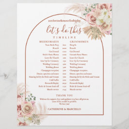 Linha Cronológica de Casamento de Terracotta Pampa