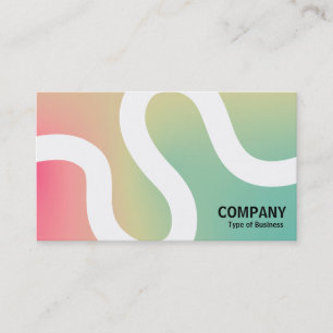 Linha Curvy 02a - Cartão de visita de Gradientes S