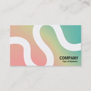 Linha Curvy 02a - Cartão de visita de Gradientes S
