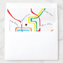 Linha de envelope do Metro Map de Washington DC