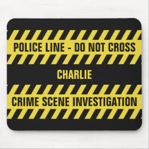 Linha de polícia mousepad feito sob encomenda do