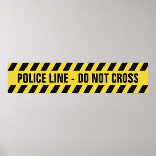 Linha de polícia poster feito sob encomenda do