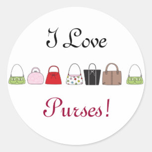 Linha de Purses - Eu Amo Purses! Adesivos