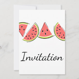 Linha de Watermelon convite vertical