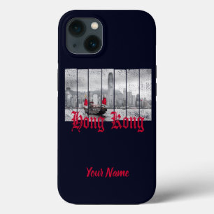 Linha do horizonte de Hong Kong vintage china souv