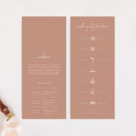 Linha do tempo do dia moderno de casamento rosa-cl