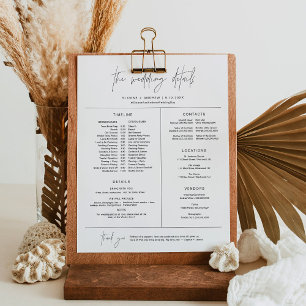 Linha do tempo e informações de Festa de casamento