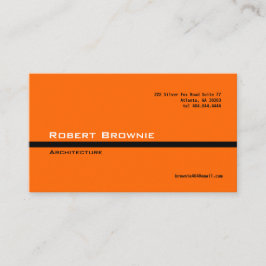 Linha preta alaranjada clássica cartão de visita