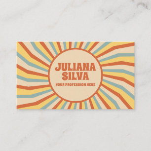 Linha Retroativa Laranja com Cartão de visita QR