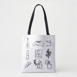 Linha Taylor Eras Desenho Tote Bag Fan Art