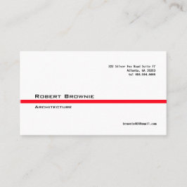 Linha vermelha clássica cartão de visita