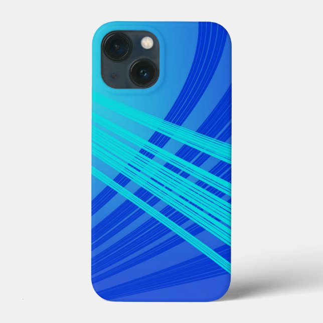 Linhas Abstrato Azul e Teal (Verso)