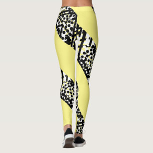 Linhas de Bolinhas Funky Leggings Ousados