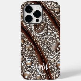 Linhas de Couro Negra Modernas Abstrato Personaliz